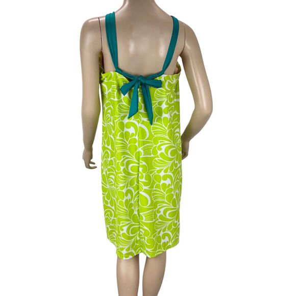 Athleta Kokomo Halter Swim Sport Dress XL Green Floral Print Bra Insert - Picture 4 of 11